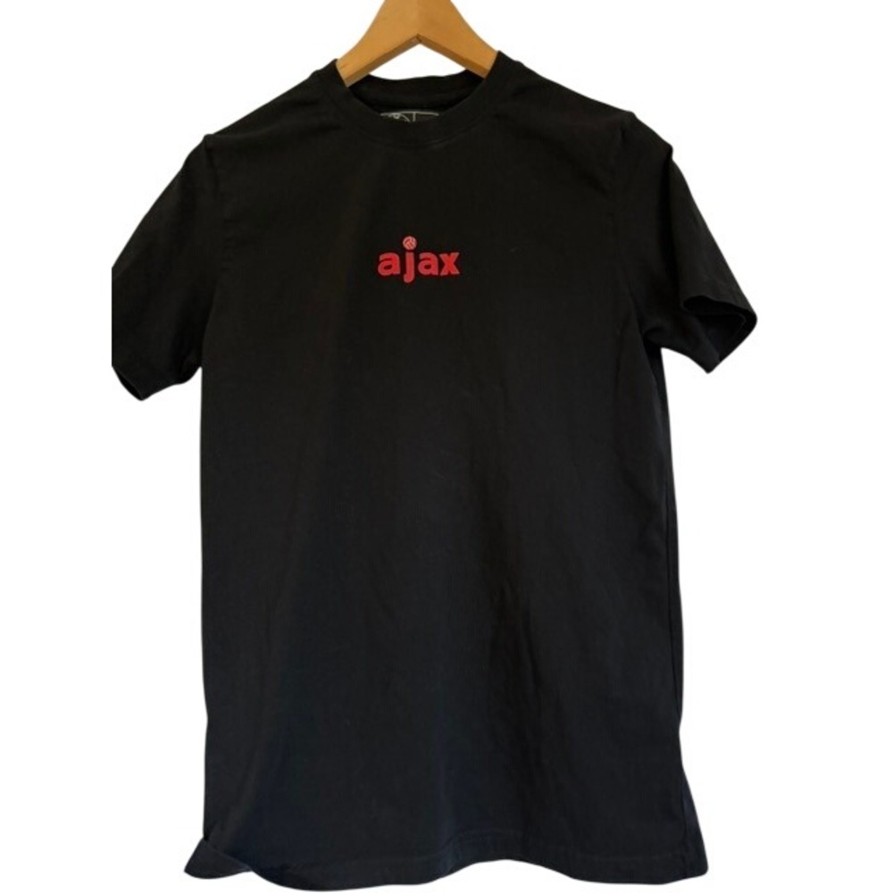 OFFICIAL AFC Ajax Kids Black T-Shirt Stadion De Meer Blueprint Graphic Size S